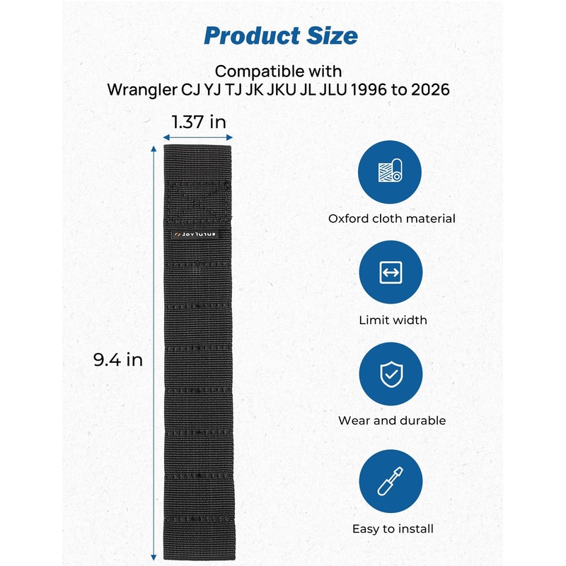 JoyTutus Door Limiting Straps Compatible with Wrangler, 2 Pack Updated
