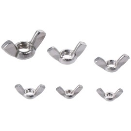 Fudeshe 110PCS Wing Nuts,304 Stainless Steel Butterfly Wing Nuts,Wing Nuts Assortment Kit,M3 M4 M5 M6 M8 M10 6 Sizes Fasteners Hardware Assortment Kit