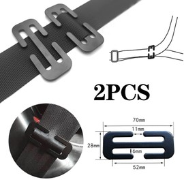 Sicherheitsgurtversteller aus Metall, automatische Schultergurt-Positionierung, universeller Fahrzeugverriegelungsclip für komfortables Fahren (2er Pack)