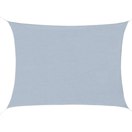 Outsunny 20' x 13' Rectangle Sun Shade Sail Canopy Outdoor Shade Sail Cloth for Patio Deck Yard with D-Rings and Nylon Rope Included - Grey