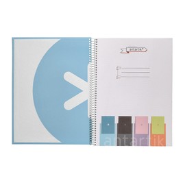 Liderpapel Spiral Notebook A4 Micro ANTARTIK Cover Lined 80H 90 g Ruled Dots 1 Band 4 Drills Sky Blue