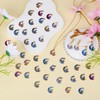 LEGENTLISUR 45Pcs Moon with Owl Charms Bulk Multi-Color Printed Alloy