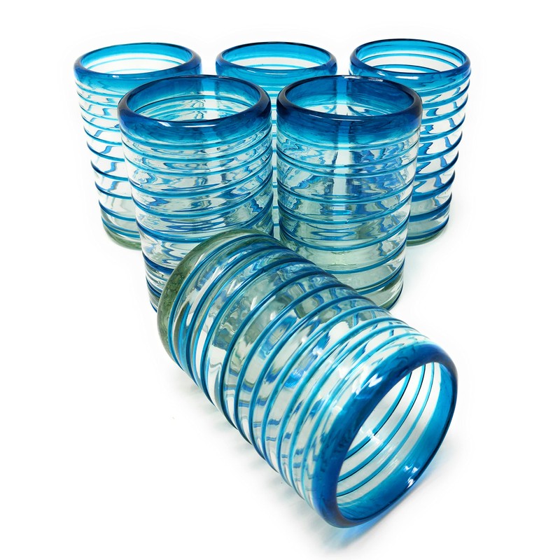 Dos Sueños Hand Blown Mexican Drinking Glasses – Set of