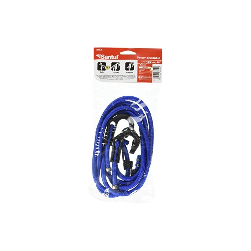 SANTUL, Tensores Ajustables 40", Color Azul, para Campamento y Hogar,