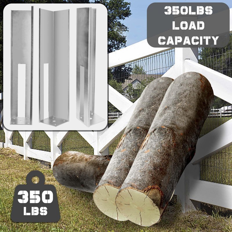 2 Pack Hot Dipped Galvanized Wood Post Mount Tower/Vinyl Fence