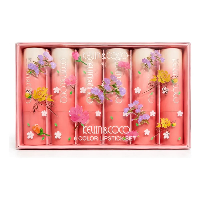 Set De Labiales Kevin Coco, 6 Labiales Tonos Variados