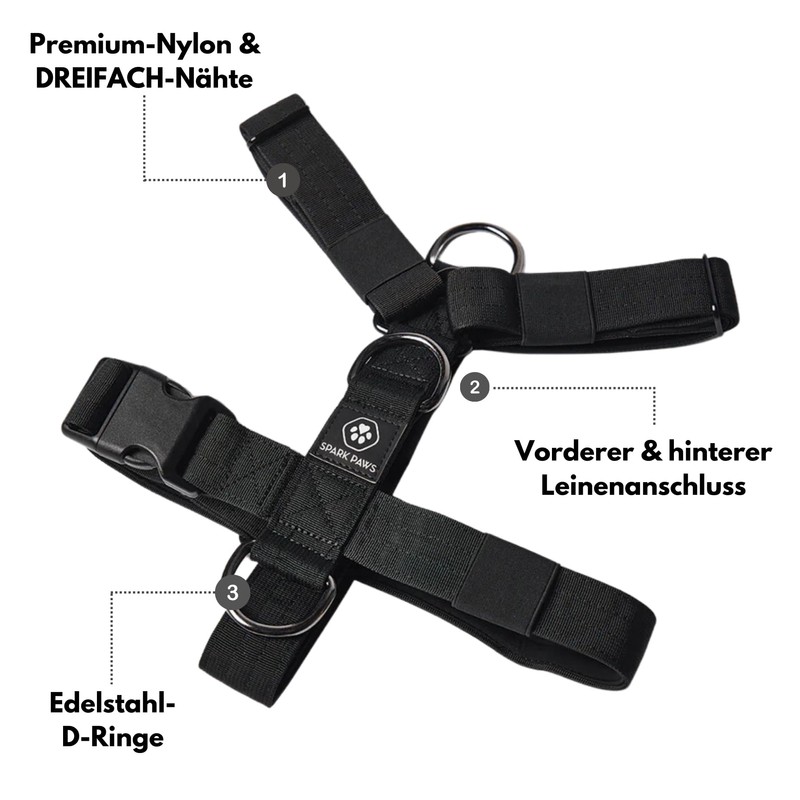 Spark Paws Large Dog Harness without Pull, Holder Design with