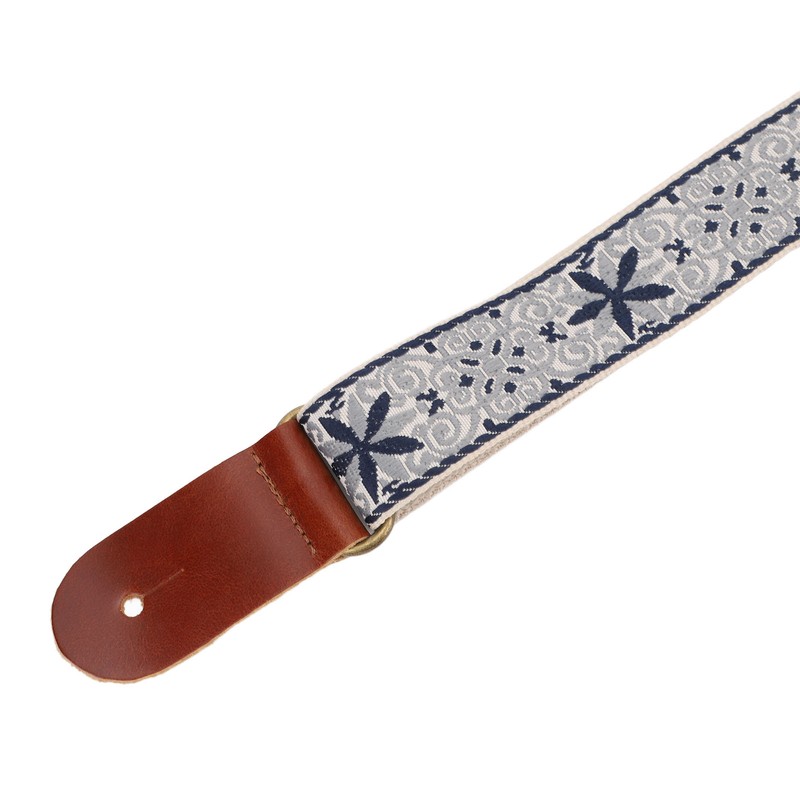 Ukulele Strap Embroidery Style Retro Metal Buckle Adjustable Breathable Shoulder