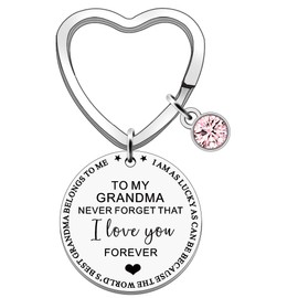 FMCC Grandma Gifts Mothers Day Gifts for Grandma Best Grandma Keyring Grandma Birthday Christmas from Grandchildren Never Forget That I Love You Forever