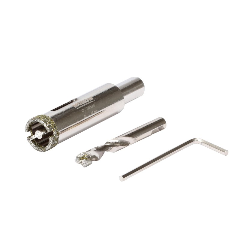 MOLLOM 1/4" (6mm) 2Pcs Diamond Hole Saw with 2Pcs Removable