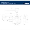 Kason 1245 Reversible Cam-Rise Hinge, 1 to 3/4 Inch Offset,