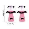 Alien Acrylic Dangle Earrings Lightweight UFO Space Fun Drop Earrings