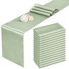 15 Pack Sage Green Satin Table Runners 12 x 108