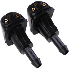 Boquillas para limpiaparabrisas Boquilla para limpiaparabrisas de plástico negro, inyector universal de pulverización de coche, juego de 2 piezas, se adapta a varios modelos de vehículos, rociadores
