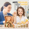 KMC Wooden Piggy Bank, Piggy Bank for Kids, Unbreakable Wooden