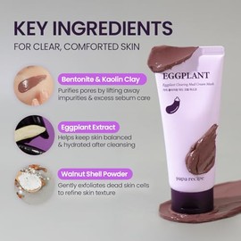 PAPA RECIPE Eggplant Clearing Mud Cream Mask 100ml Wash Off Pack