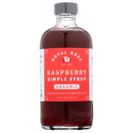 ROYAL ROSE Organic Raspberry Simple Syrup, 8 FZ