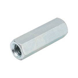 NIDAYE 50 Packs 1/4"-20 UNC Threaded Hex Rod Coupling Nuts, Low Carbon Steel with Zinc Plated