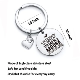 NOTHERS RSZOTW Moose Lover Keychain - Moose Animal Gift With Charm - Inspirational Gift For Sister Or Daughter