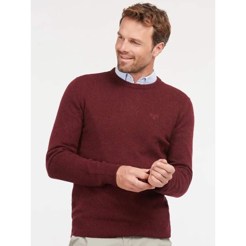 Barbour MKN0844 Harren XL Crew Neck Knitwear, red