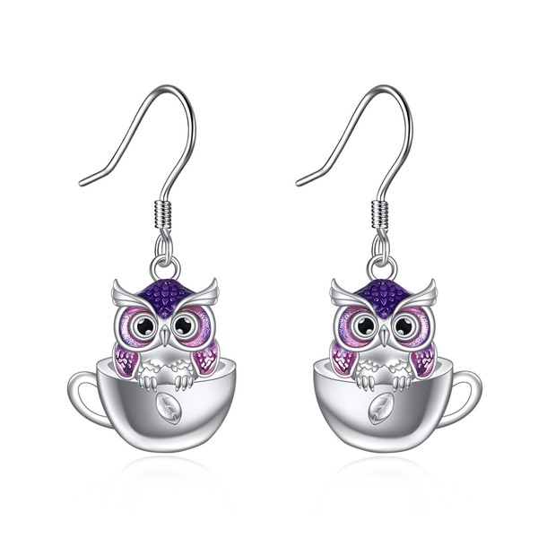 Animal Earrings Women Girls Children 925 Sterling Silver Panda /