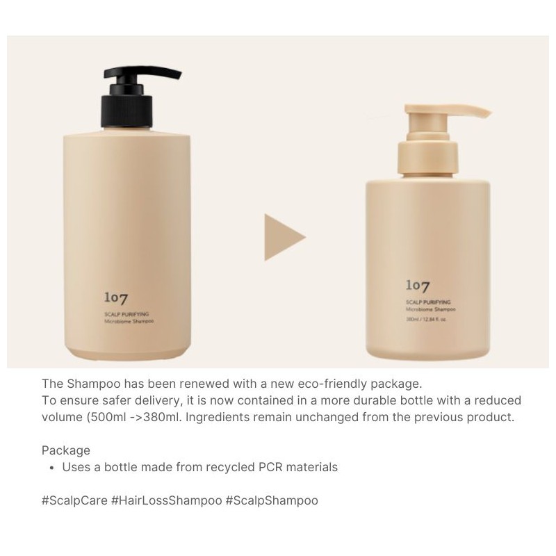 ONEOSEVEN Scalp Purifying Microbiome Shampoo 380ml