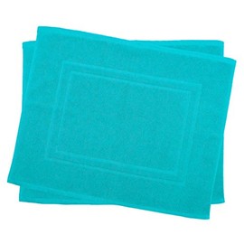 Premium quality set of 2 bath mats from cotton, double frame design, 900 g/m²., 50 x 40 cm