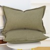 Madizz Set of 2 Linen Cushion Covers with Wide Edge,