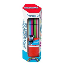 Zebra Mexico Plumón De Dibujo Pinceletto Punta Redonda Cuerpo Al Color De la Tinta 12 Piezas Multicolor