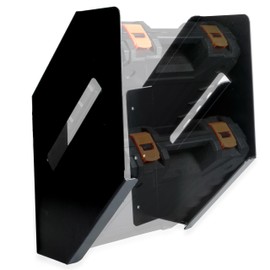 Iron Forge Tools Small Parts Organizer Box Bracket Kit for Work Van Storage - Fits 2 Large 3.5-5.1 in. Depth Tool Box Organizer, Wall Mount Service Truck Van Shelving Fits All Major Brands