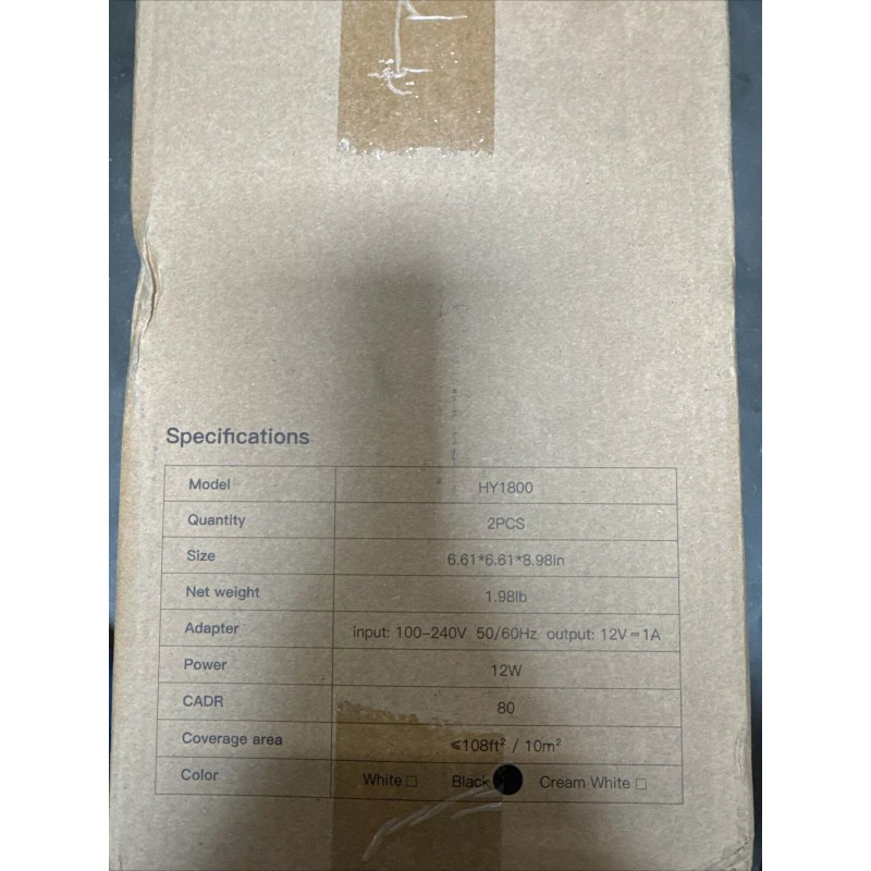 Chivalz 2 Pack Air Purifiers HY1800 Black New