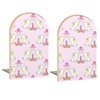 Cute Baby Floral Elephants Book Ends Decorative Wood Bookends for