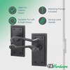 EAI Matt Black Georgian Scroll Door Handles - 1 Pair