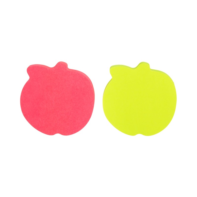 Post-it Notes, Apple Shape, Assorted Colors, 2.6x2.6 in, 2 Pads,