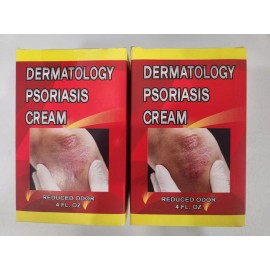 G.M.J. NATURAL PRODUCTS 2 DERMATOLOGY PSORIASIS CREAM REDUCED ODOR 4 FL OZ ITCHING ECZEMA FLAKING DRY
