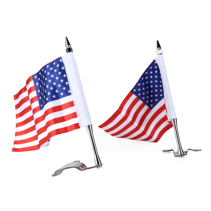 Trunk Lid Flag Pole Mount Kit with USA American Flag