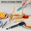Hotec Mini Silicone Kitchen Tongs for Cooking - 7-Inch Small