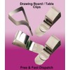 8 x Drawing Board Clips Nickel Plated Steel Table Cloth