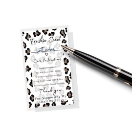 Freshie Label Stickers | 120 Pack | 2x3.5" inches Stickers | Freshies Supplies for DIY Crafts for Freshies Supplies, Beads and Silicone Molds, Freshies Scent Labels | Leopard Background Design