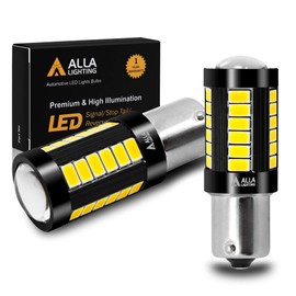 Alla Lighting 2800lm BA15S 1156 LED Bulbs, White Back-up Reverse/Signal/Brake/Tail/DRL Lights 7506 P21W 1141 3497 1003 1073 199 2396 93 97 6000K Xenon Super Bright 12V 5730 33-SMD Upgrade