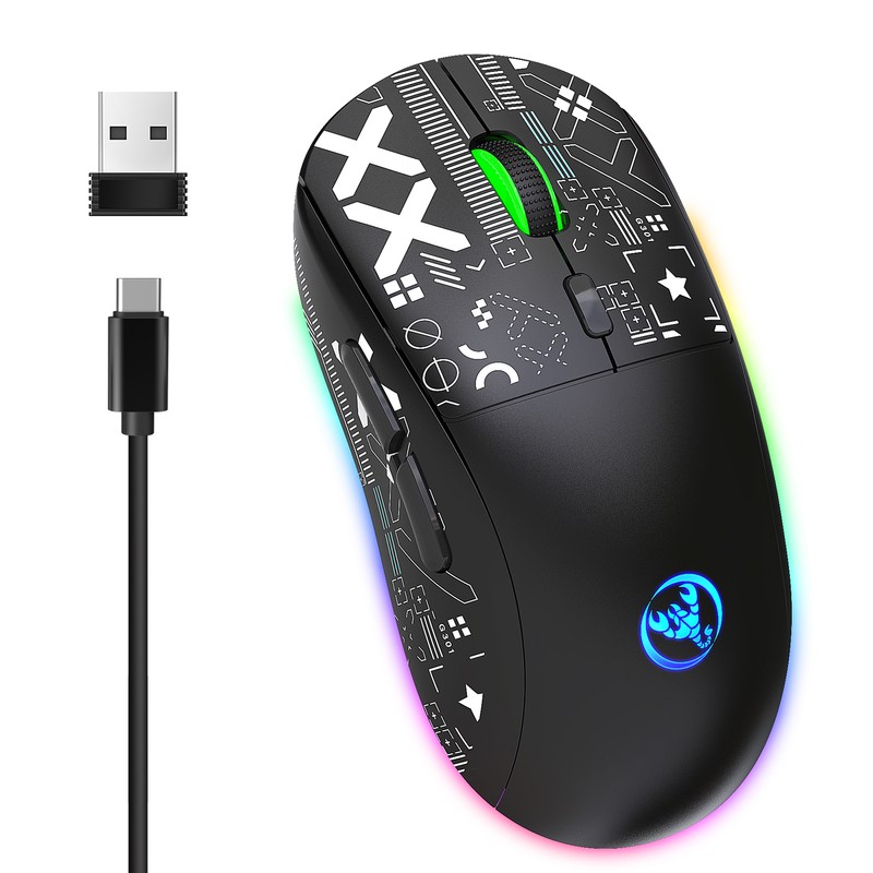 HXSJ Keyboard and Mouse Combo Wired K68 RGB Streamer Mini