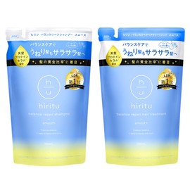 hiritu Balance Repair Shampoo, Hair Treatment, Smooth, Refill Set, Balance Care for Swell & Smooth Hair; Beauty Protein Serum, Balance Keeping Serum, PPT Series/Amino Acid Cleaning Ingredients, Hair Repair Ingredients and Cuticle Care Ingredients Approac