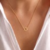 ZAULER Star of David Necklace, Dainty 14K Gold Plated Pendant