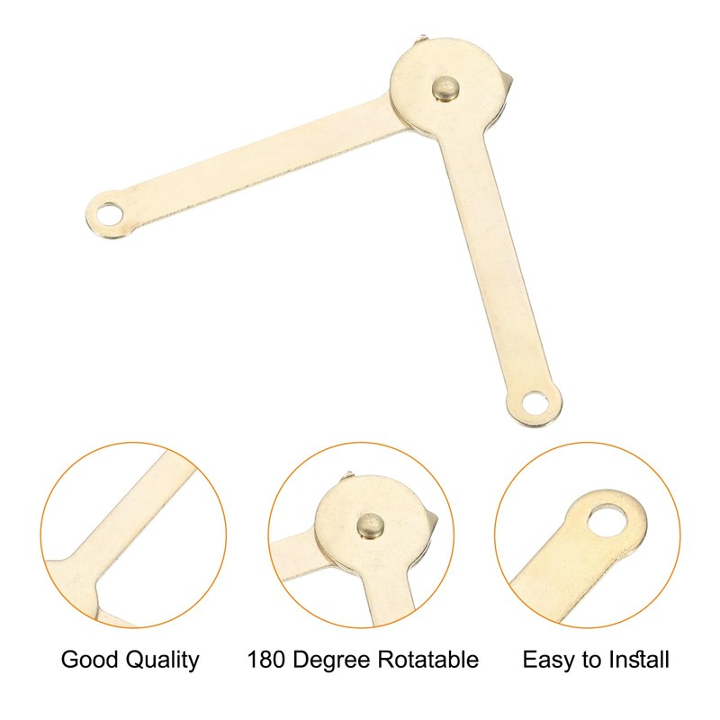 sourcing map 2Pcs Lid Support Hinge, 2.7"x0.8" 180 Degree Rotatable