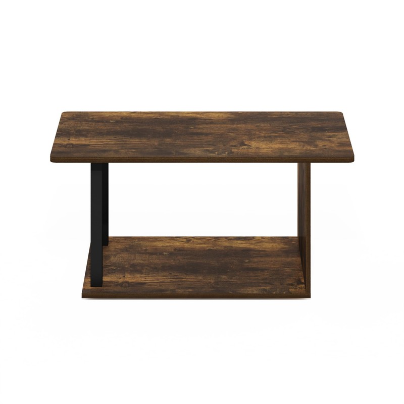 Furinno Basic Home Living Coffee Table, Amber Pine/Black
