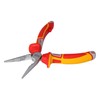 NWS 140-49-VDE-170-SB Number 140-49 VDE Chain Nose Pliers, Silver/Red, 170