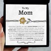 Love You This Much Mom Appreciation Sunflower Bracelet Gift Set,