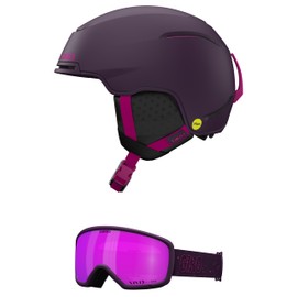 Giro Terra MIPS Combo Pack Ski Helmet - Snowboarding Helmet with Matching Goggles Matte Pink Street/Millie Urchin M (55.5-59cm)