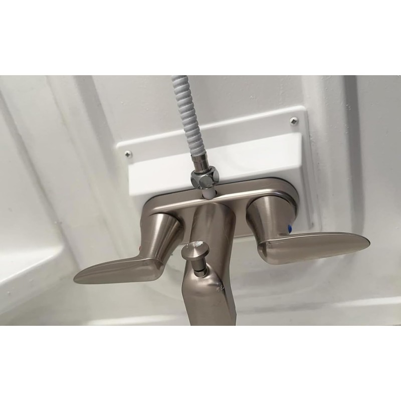 New Upgraded Faucet Bezel Stand Off Faucet Cover （White）