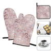 Mxocom Rose Gold Leopard Oven Mitts and Pot Holders Sets